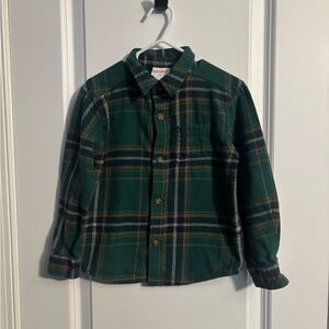 Jumping Beans Green and Yellow Plaid Button Down Shirt